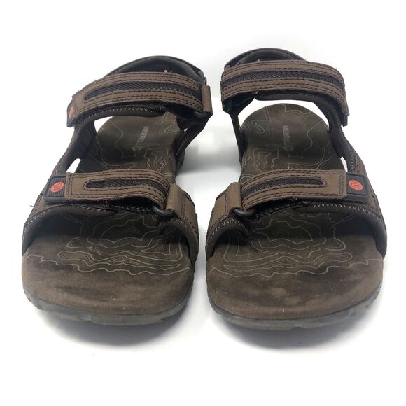 MERRELL Sandspur Oak Sport Sandal Mens Size 13 Dark Earth Brown Outdoors Hiking - Picture 3 of 12